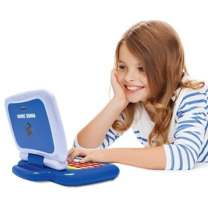 Lexibook - Ordinateur portable éducatif parlant bilingue Français/Anglais pour enfants - 40 activités en 6 catégories : ABC, 123, ChatFun, Jeux, Musique