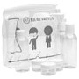 Jet Lag Kit de voyage nécessaire 6 pièces transparent