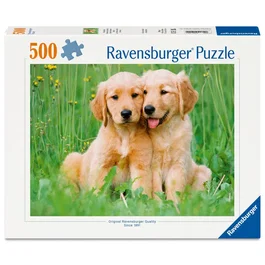 Ravensburger Puzzle 500 Pièces - Les Frères Golden Retriever (Collection Bébés Animaux) - Dès 12 Ans - Réf. 12001902