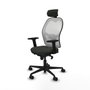 Piqueras y Crespo Chaise de Bureau avec Appui-tête Jorquera 2D036N2 Noir