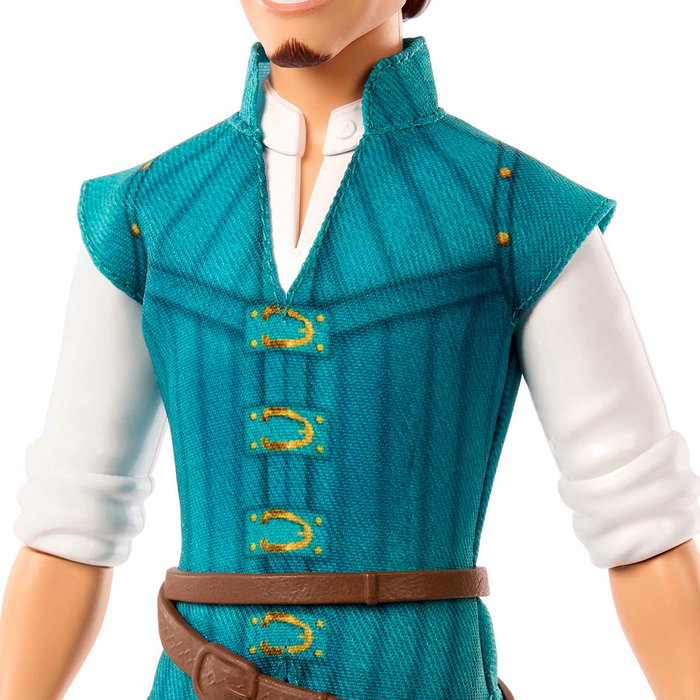 Mattel Disney Princess Enredados - Poupée articulée Flynn Rider, look caractéristique avec chemise, sac de ceinture et bottes, pour enfants à partir de 3 ans