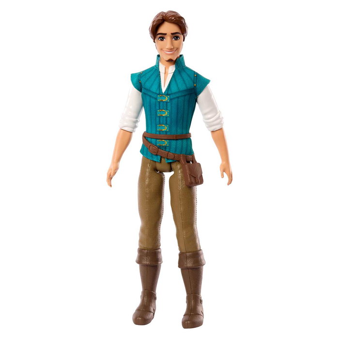 Mattel Disney Princess Enredados - Poupée articulée Flynn Rider, look caractéristique avec chemise, sac de ceinture et bottes, pour enfants à partir de 3 ans