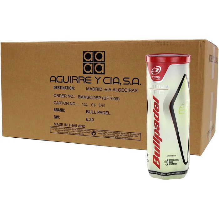 Balles de Padel Bullpadel Premium Pro 72 Unités
