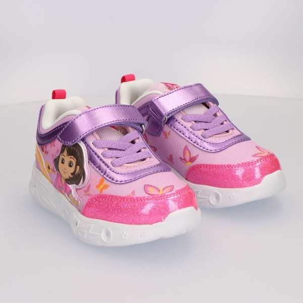 Cerdá Chaussure enfant Dora l'exploratrice avec lumières T027 - Modèles assortis, suède légère EVA, âge minimum 4 ans