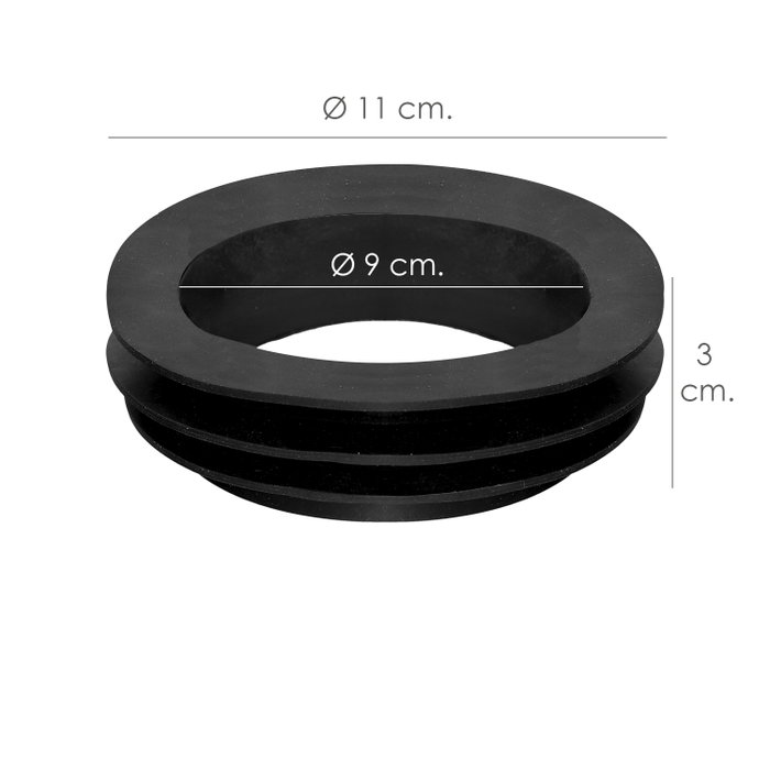 ABRISA Joint à lèvre pour manchon de toilette Ø 90 mm