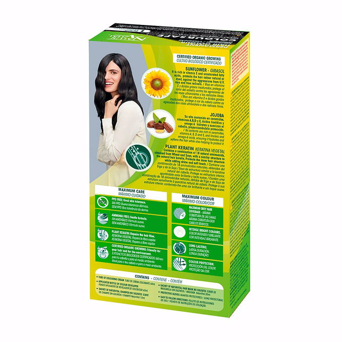 Natur Vital Teinture Permanente COLOURSAFE n° 1-Noir Sans Ammoniaque Sans Parabène 150 ml