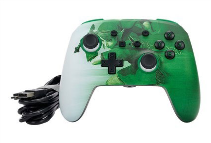 PowerA Manette Améliorée avec Câble USB-C 3m pour Nintendo Switch HEROIC LINK (réf. 1516984-01) - Boutons Programmables, Compatible Switch et Switch OLED