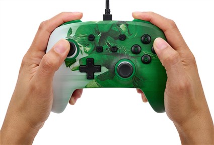 PowerA Manette Améliorée avec Câble USB-C 3m pour Nintendo Switch HEROIC LINK (réf. 1516984-01) - Boutons Programmables, Compatible Switch et Switch OLED