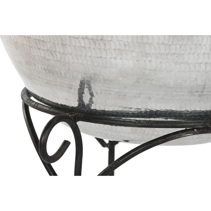 Home ESPRIT Vase Noir Argenté Aluminium 45 x 45 x 95 cm