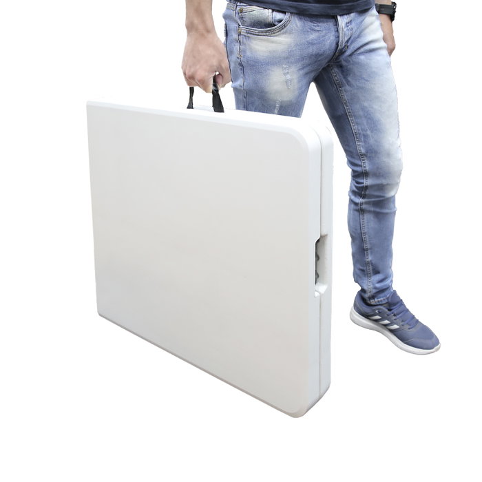 SATURNIA Mesa Plegable Rectangular HDPE 180x74x74 cm Blanco SATURNIA Mesa Plegable Rectangular HDPE 180x74x74 cm Blanco