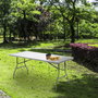SATURNIA Mesa Plegable Rectangular HDPE 180x74x74 cm Blanco