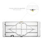 SATURNIA Mesa Plegable Rectangular HDPE 180x74x74 cm Blanco