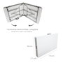 SATURNIA Mesa Plegable Rectangular HDPE 180x74x74 cm Blanco