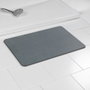 Wenko Tapis de bain en diatomite antidérapant gris 60 x 39 cm absorbant antibactérien