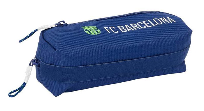 Safta Portatodo Triple Petit avec Bande Élastique 20cm FC Barcelona Navy Bleu 22 x 8.5 x 6 cm - Porte-tout Triple pour Enfants (3 ans et plus)