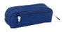 Safta Portatodo Triple Petit avec Bande Élastique 20cm FC Barcelona Navy Bleu 22 x 8.5 x 6 cm - Porte-tout Triple pour Enfants (3 ans et plus)