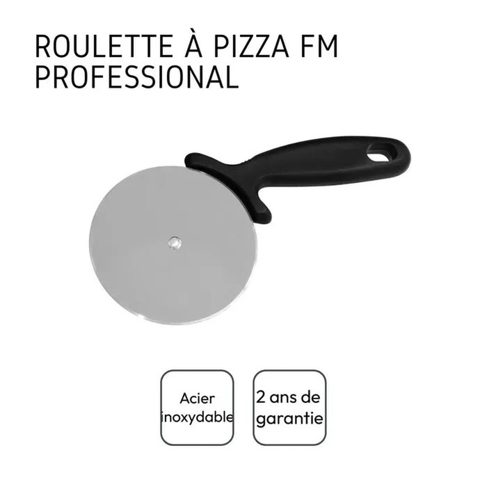 Fackelmann Profesional Lot de plaque à pizza et roulette 33 cm Fackelmann Profesional Lot de plaque à pizza et roulette 33 cm