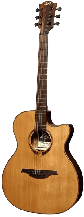 LAG Guitare Acoustique Tramontane 118 Auditorium Slim Cutaway Naturel