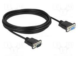 DELOCK Câble RS232 D-Sub 9pin socle vers prise - 5m