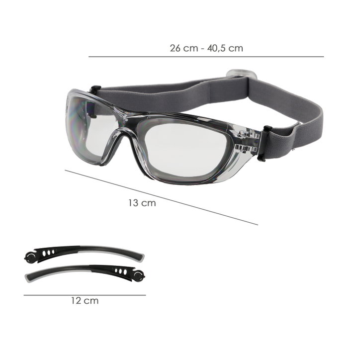 WOLFPACK LINEA PROFESIONAL Lunettes de protection transparentes avec patte élastique et rembourrage
