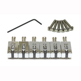 Graphtech String Saver Classics Sillets de Chevalet pour Strat & Tele Style 2 1/16" Chrome (6 Pièces) avec PTFE