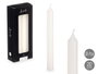 Acorde Lot de 8 Bougies Blanc 20 cm 8 Heures de Combustion (Set de 12)