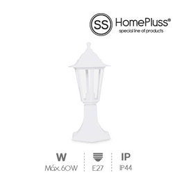 HomePluSS Farol jardin Gardeno blanc E27 IP44