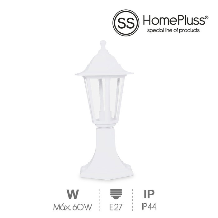 HomePluSS Farol jardin Gardeno blanc E27 IP44
