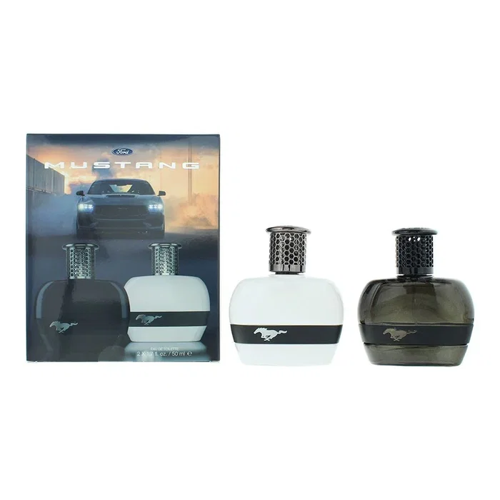 Ford Set Mustang White et Mustang Black Eau De Toilette pour Homme (2 x 50 ml) Ford Set Mustang White et Mustang Black Eau De Toilette pour Homme (2 x 50 ml)