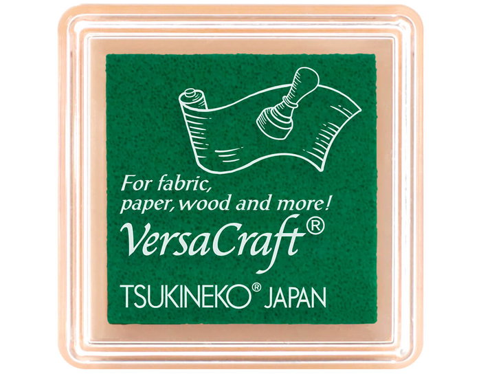 Tsukineko VERSACRAFT Tampon encreur pour textile émeraude 33x33mm Tsukineko VERSACRAFT Tampon encreur pour textile émeraude 33x33mm