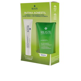 Rilastil Kit Routine Acnesstil pour Peaux Grasses à Acné - Nettoyant 50 ml + Crème-Gel 40 ml avec Niacinamide et Acide Salicylique