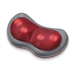 Beurer MG-149 Coussin de massage chauffant Shiatsu avec 4 têtes et housse amovible et lavable - Fonction lumière et chaleur