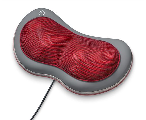 Beurer MG-149 Coussin de massage chauffant Shiatsu avec 4 têtes et housse amovible et lavable - Fonction lumière et chaleur