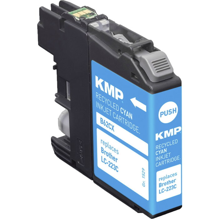 KMP Cartouche d'encre cyan compatible avec Brother LC-223 C
