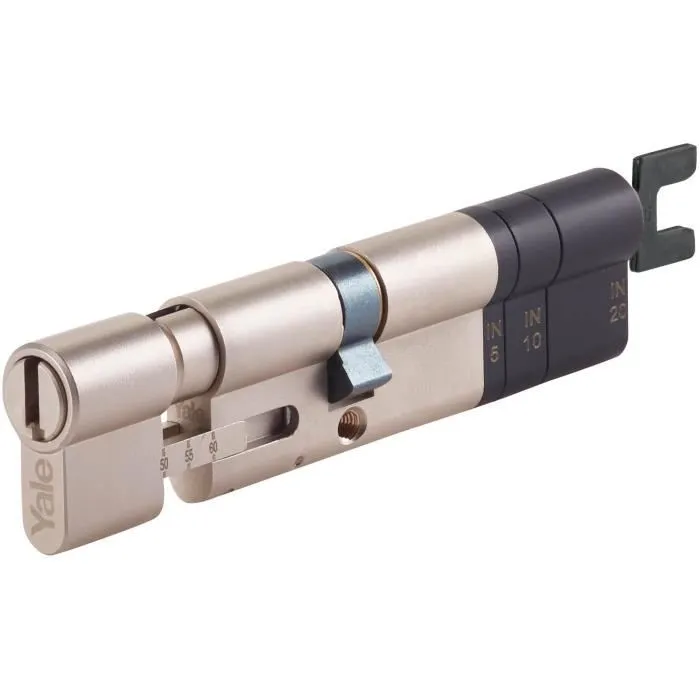 Yale - Cylindre Ajustable Linus 05/501000/SN - Compatible avec la Serrure Connectée Linus pour Tous Types de Porte à Profil Européen