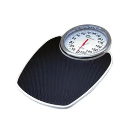 Little Balance 8135 PRO M 160 - Pese-personne mécanique vintage, capacité 160 kg, précision 1 kg, plateau antidérapant, cadran XXL 180 mm, noir et argent