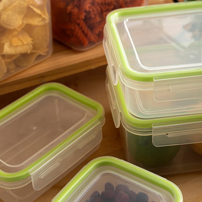 Quid Récipient Rectangulaire Hermétique Plastique Greenery 1,55 L 10.6x15.2x16.2 cm