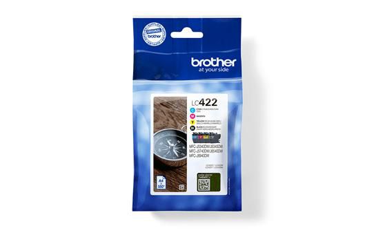 Brother LC422VAL Multipack de 4 cartouches d'encre (Noir, Cyan, Magenta, Jaune) Brother LC422VAL Multipack de 4 cartouches d'encre (Noir, Cyan, Magenta, Jaune)