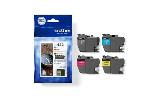 Brother LC422VAL Multipack de 4 cartouches d'encre (Noir, Cyan, Magenta, Jaune) Brother LC422VAL Multipack de 4 cartouches d'encre (Noir, Cyan, Magenta, Jaune)