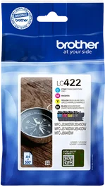 Brother LC-422 Multipack noir / cyan / magenta / jaune, Multipack, jusqu'à ~2200 pages LC422VAL