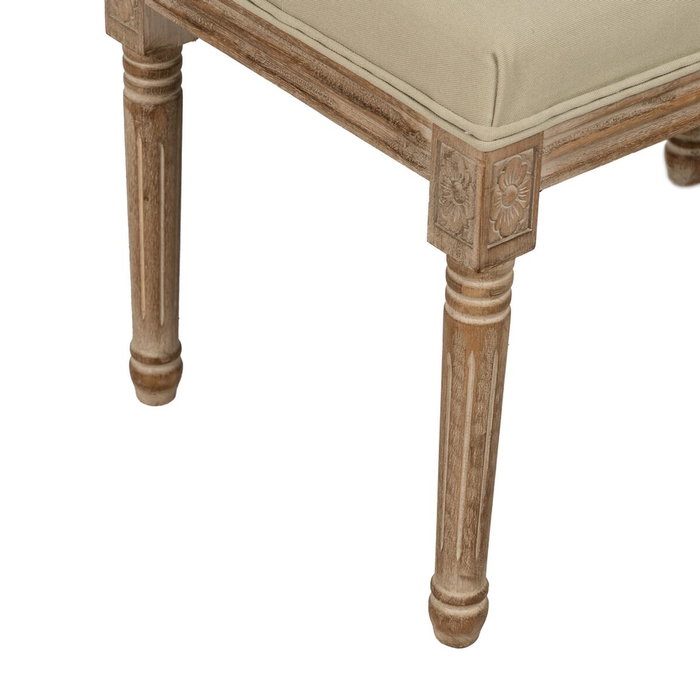 BigBuy Home Banquette Beige en Bois d'hévéa