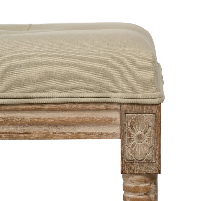 BigBuy Home Banquette Beige en Bois d'hévéa