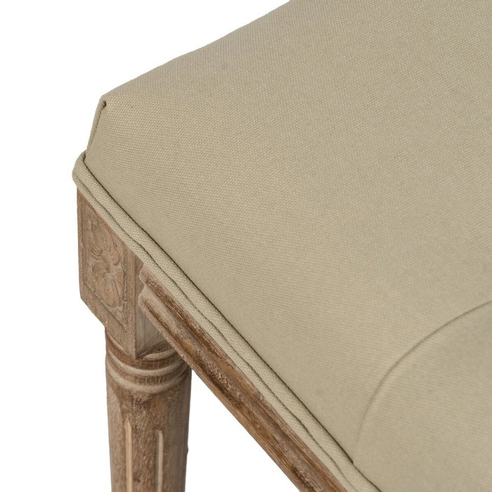 BigBuy Home Banquette Beige en Bois d'hévéa