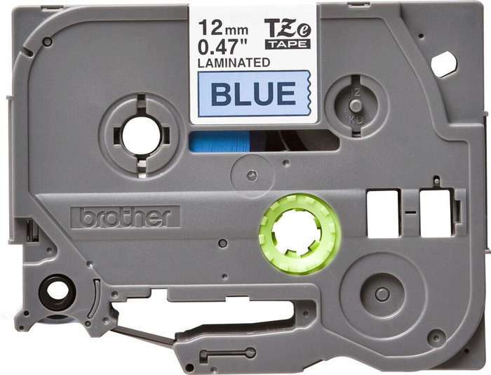Brother TZe-531 Ruban de marquage laminé 12 mm Bleu/Noir, 8 m