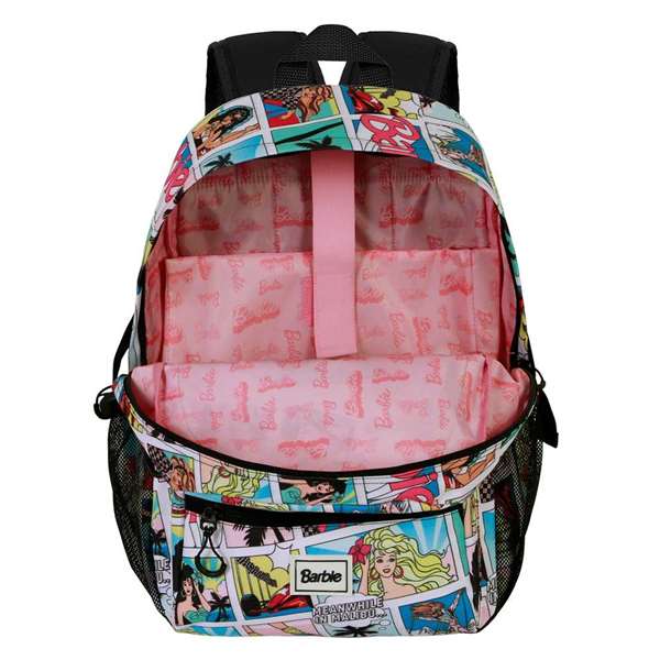 Karactermania Mochila Fight FAN 2.2 Barbie Comic - Sac à dos urbain léger, 44 x 31 x 18 cm, compartiment principal, poches frontales et latérales