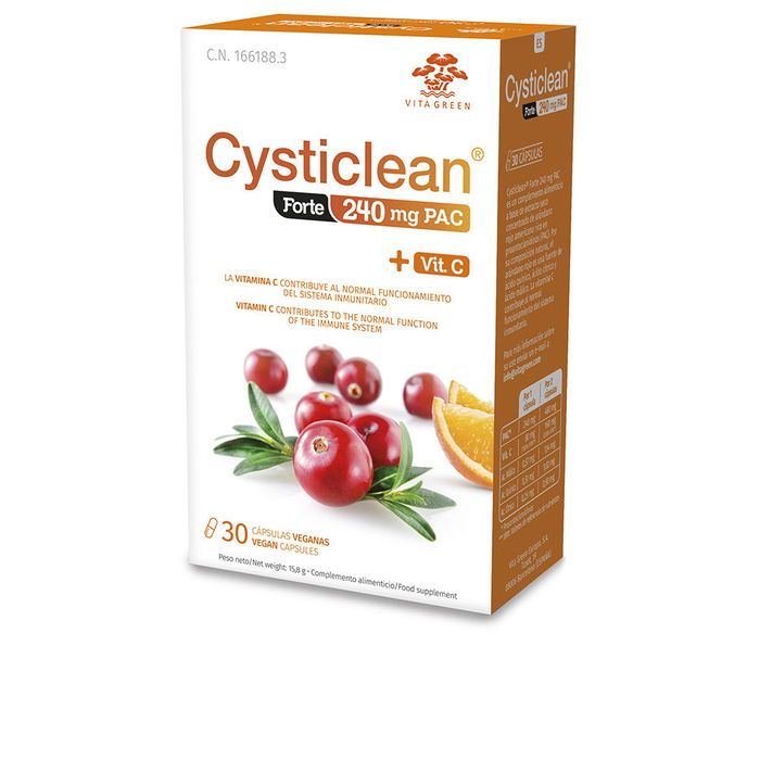 Cysticlean CYSTICLEAN FORTE Capsules avec PAC, Vitamine C et Cranberry - 30 unités Cysticlean CYSTICLEAN FORTE Capsules avec PAC, Vitamine C et Cranberry - 30 unités