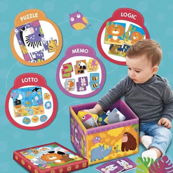Lisciani Giochi Super Box - CAROTINA BABY - Jeux éducatifs géants pour enfant à partir de 2 ans, Facile à ranger