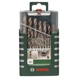Bosch - Set de 19 forets métaux rectifiés HSS-Cobalt, longueur totale 200 mm
