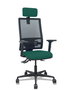 Piqueras y Crespo Chaise de bureau Bormate Vert bouteille et Noir