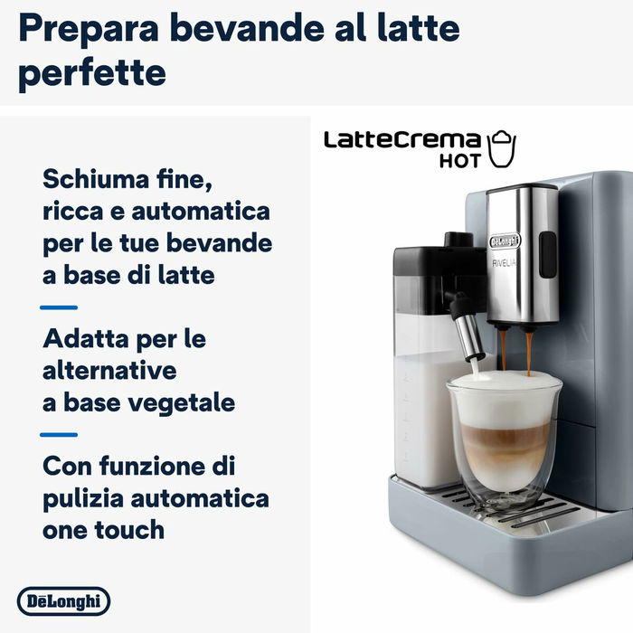 De'Longhi Rivelia EXAM440.55.G - Machine à café entièrement automatique en gris